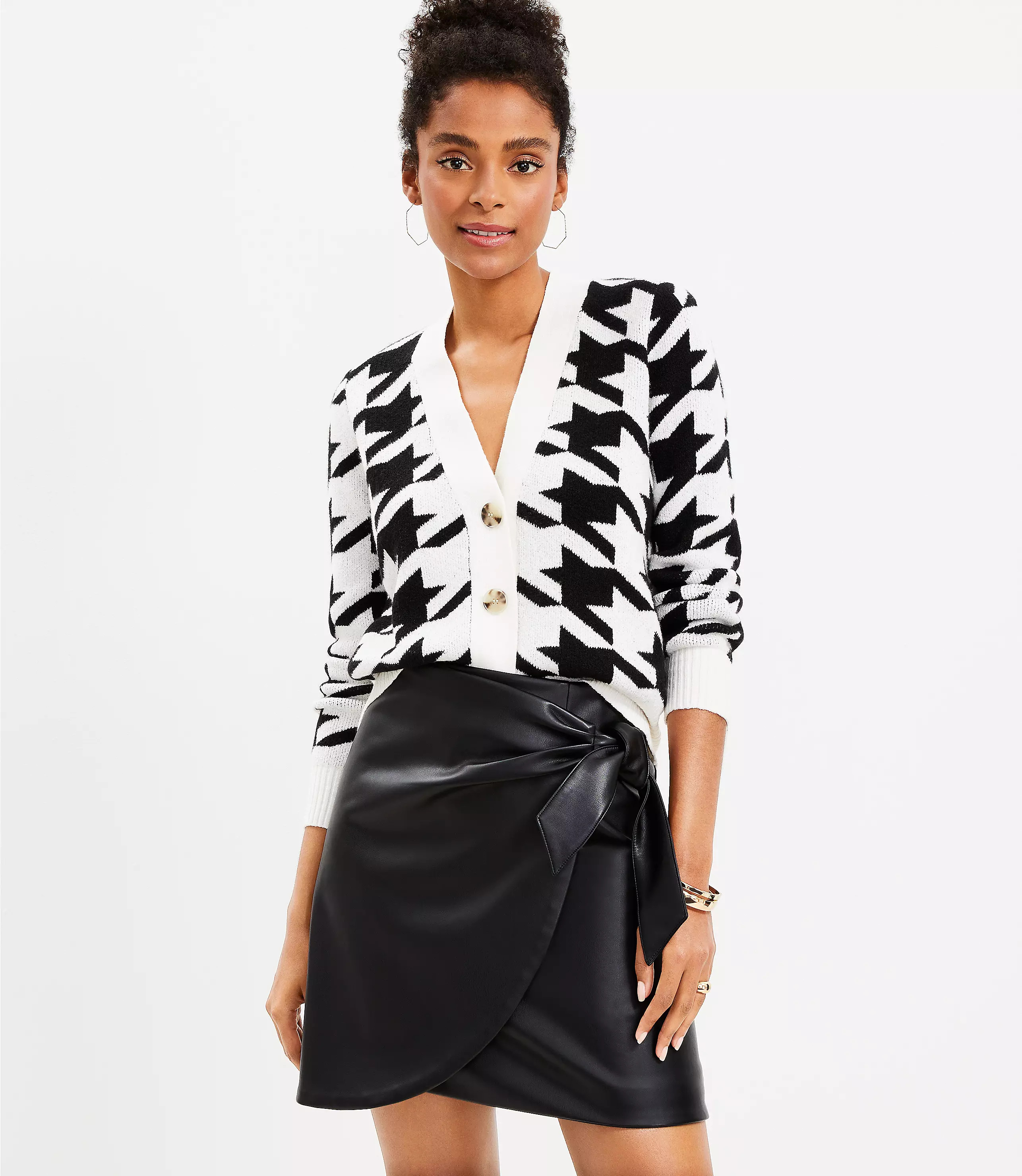 Faux Leather Wrap Skirt | LOFT