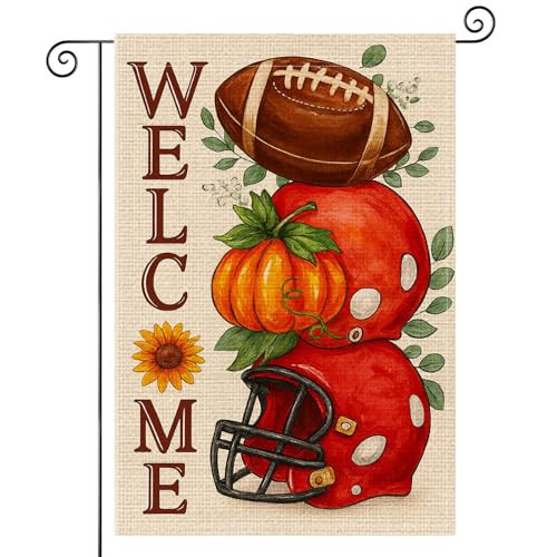 HOMETITUTE Welcome Fall Football Garden Flag 12x18 Inch Small Garden Flag | Amazon (US)