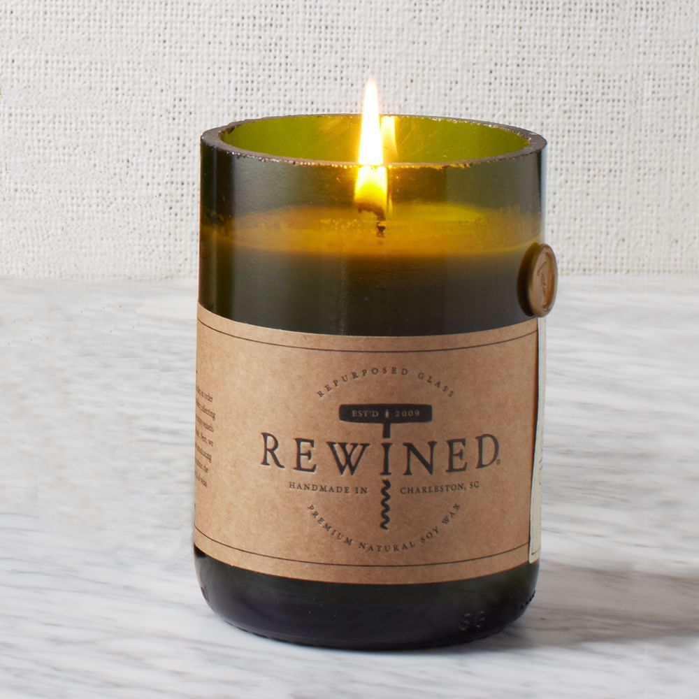 Rewined Green Glass Filled Candles | West Elm (US)