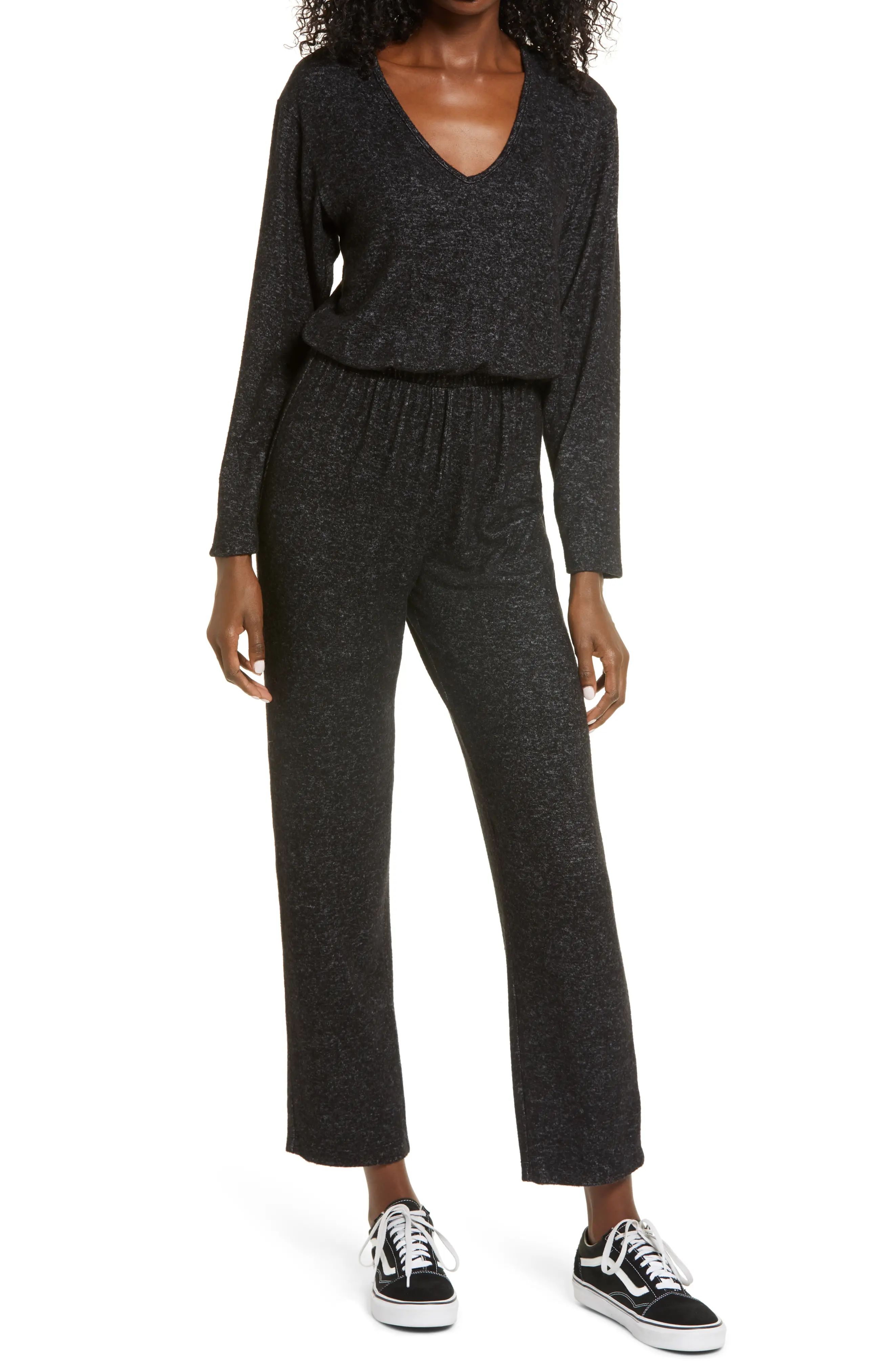 Women's La La Land Creative Co Sweater Knit Jumpsuit, Size Medium - Grey | Nordstrom