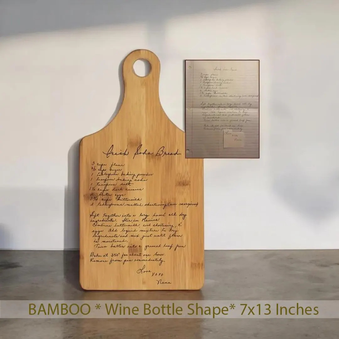 Engraved Cutting Board Personalized Handwriting Recipe, Bamboo, Handwritten Gift, Woodhavesaid, W... | Etsy (US)