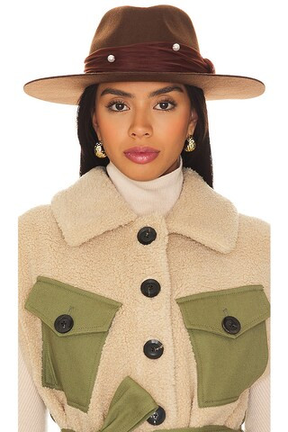 Lele Sadoughi Farrah Wool Rancher Hat in Walnut from Revolve.com | Revolve Clothing (Global)