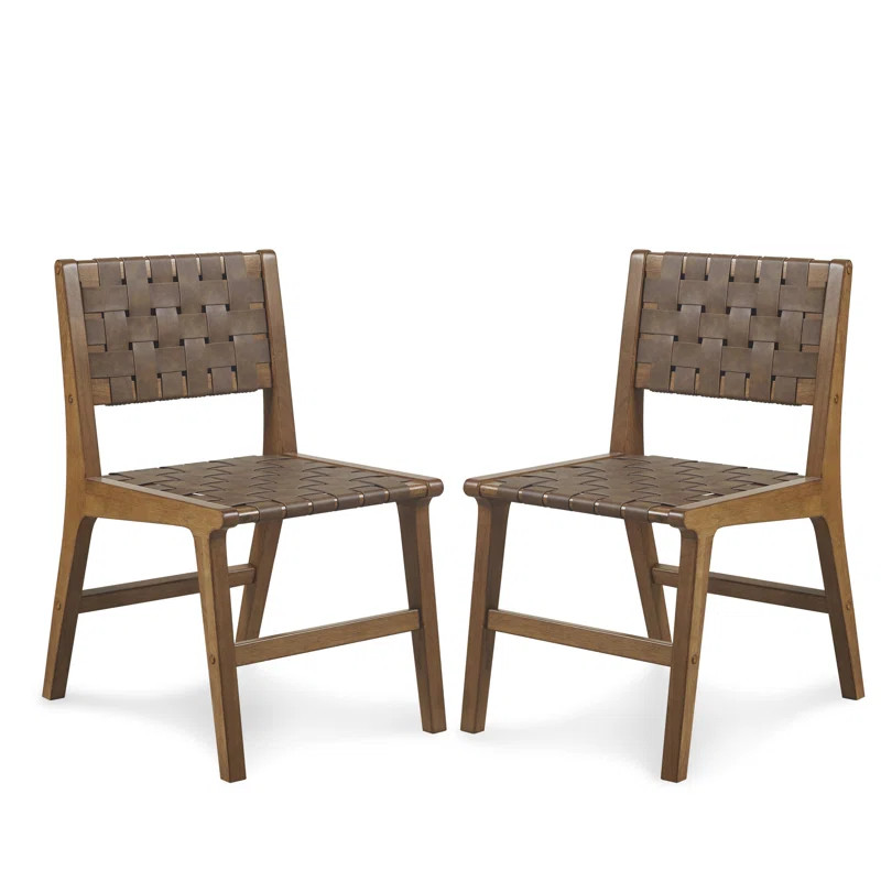Red Barrel Studio® Oslo Woven Faux Leather Dining Chairs & Reviews | Wayfair | Wayfair North America