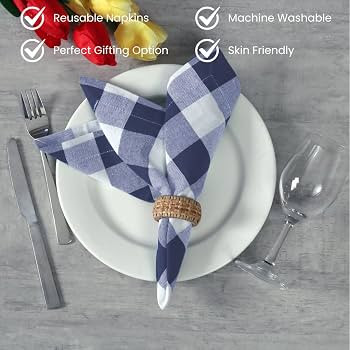 Cloth Dinner Napkins 100% Cotton Set of 6 - Soft Durable Washable - Ideal for Farmhouse Parties W... | Amazon (CA)