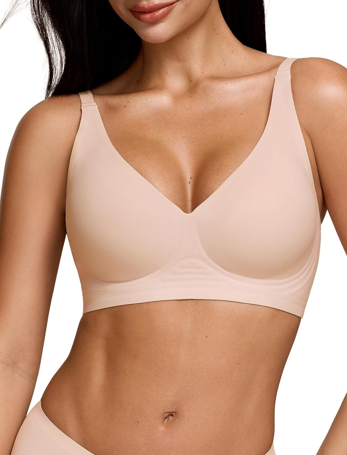 Wireless Jelly T-Shirt Bra, Seamless Push Up Plus Size Bralette | Amazon (US)