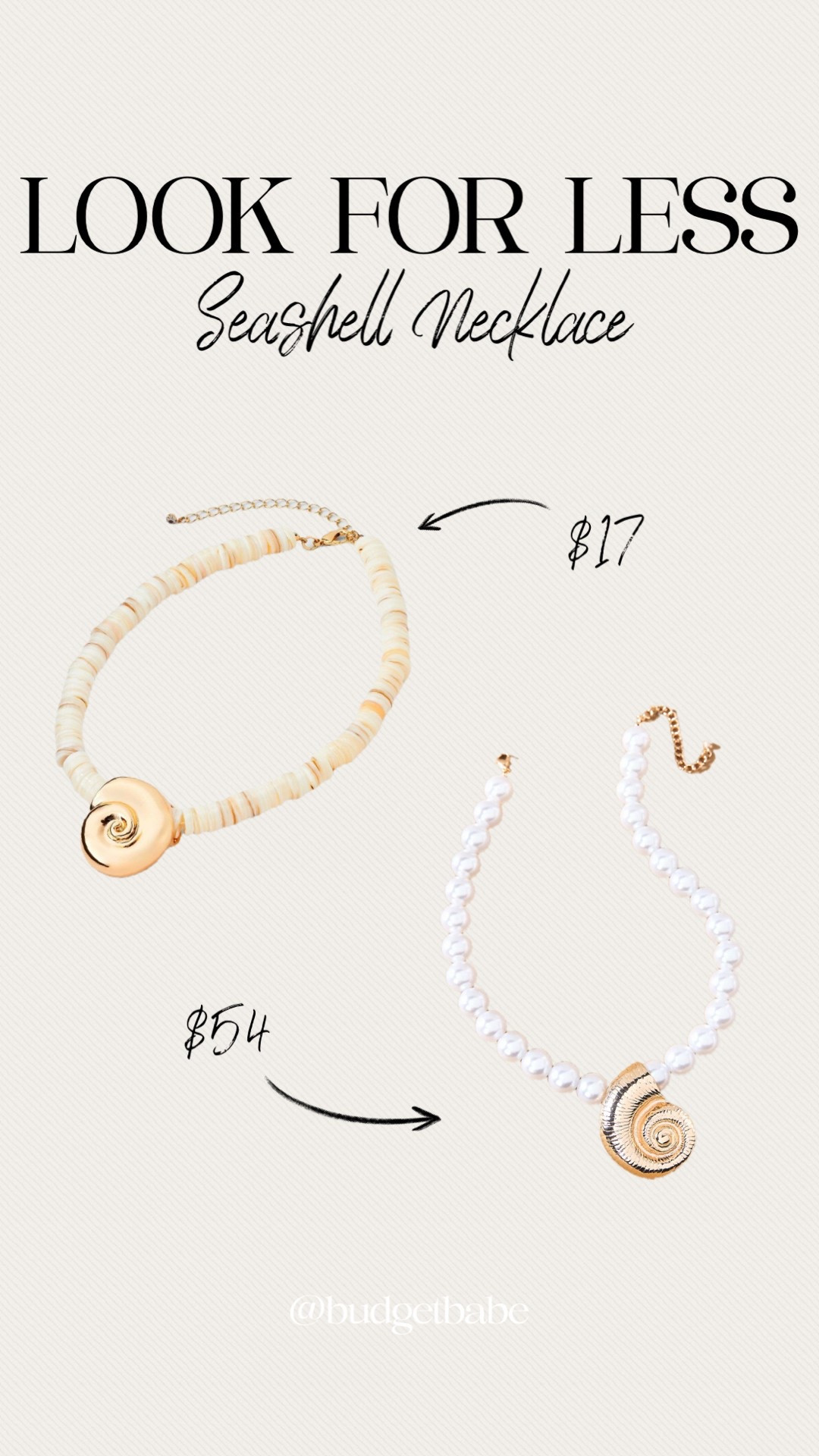 Look for less seashell necklace, if you add one piece of jewelry to your wardrobe this summer, make it a seashell one! #summertrends 2025 beach vacay vacation lookalike splurge save

#LTKFindsUnder50 #LTKSeasonal