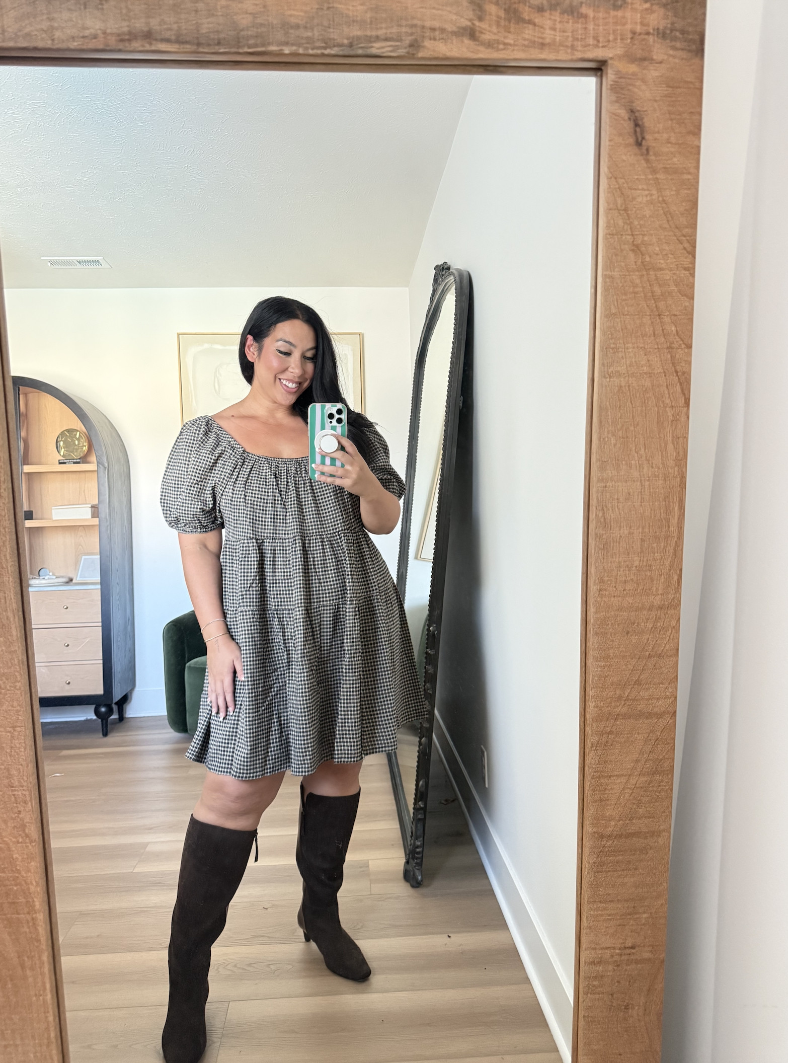 This gingham dress is giving all the fall vibes! So cute for family photos!

Dress: XL

Fall outfits, fall dresses, affordable fall outfits, mid size outfits for fall, mid size dresses, work dresses, work outfits

#LTKootd #LTKSeasonal #LTKMidsize
