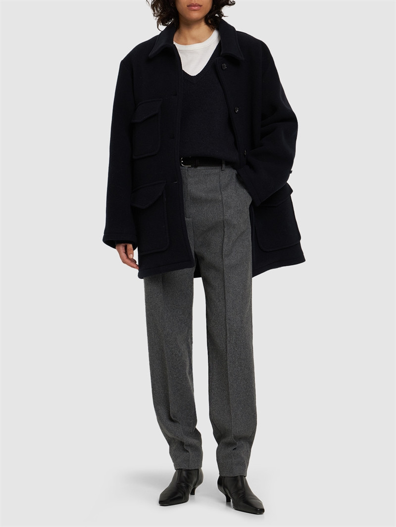 Pleated tailored wool blend pants | Luisaviaroma
