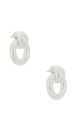 Jenny Bird Mega Faye Knockers Drop Earrings in Metallic Silver. | Revolve Clothing (Global)