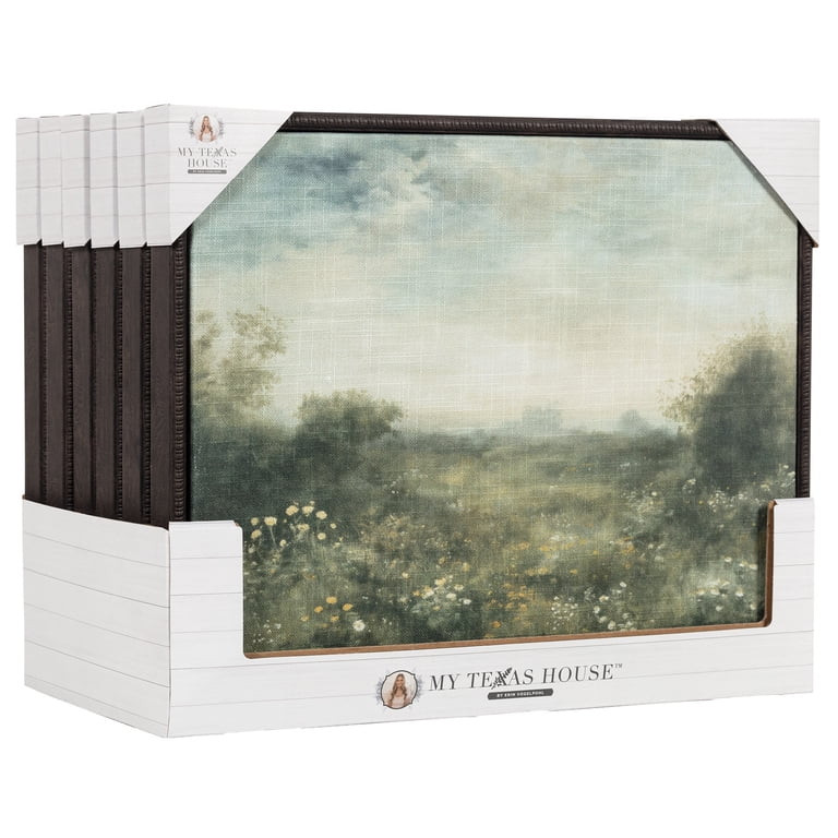 My Texas House Native Landscape Views Embossed Framed Slub Canvas Wall Art 20x16 | Walmart (US)