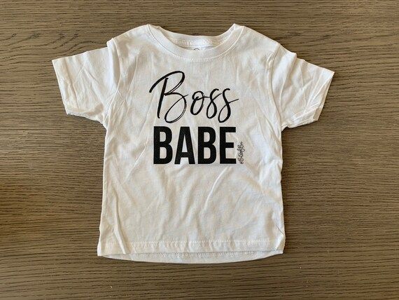 JANUARY PREORDER! Boss BABE Toddler Tee | BitsofBri by Brianna K YouTube Merch | Black and white tod | Etsy (US)