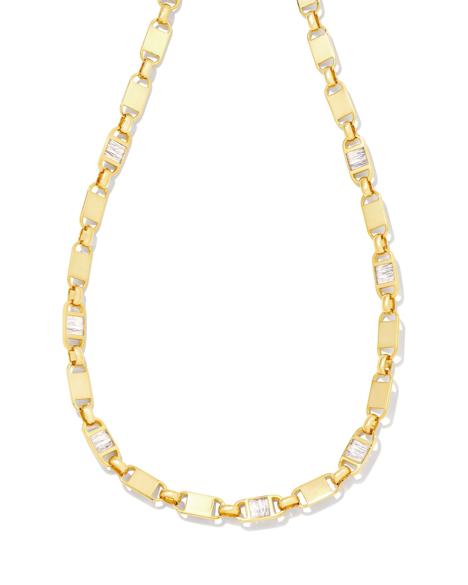 Jessie Gold Chain Necklace in White Crystal | Kendra Scott | Kendra Scott