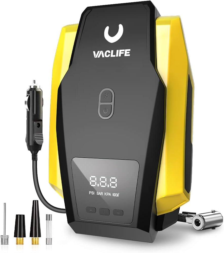 VacLife Tire Inflator Portable Air Compressor - Air Pump for Car Tires (up to 50 PSI), 12V DC Tir... | Amazon (US)