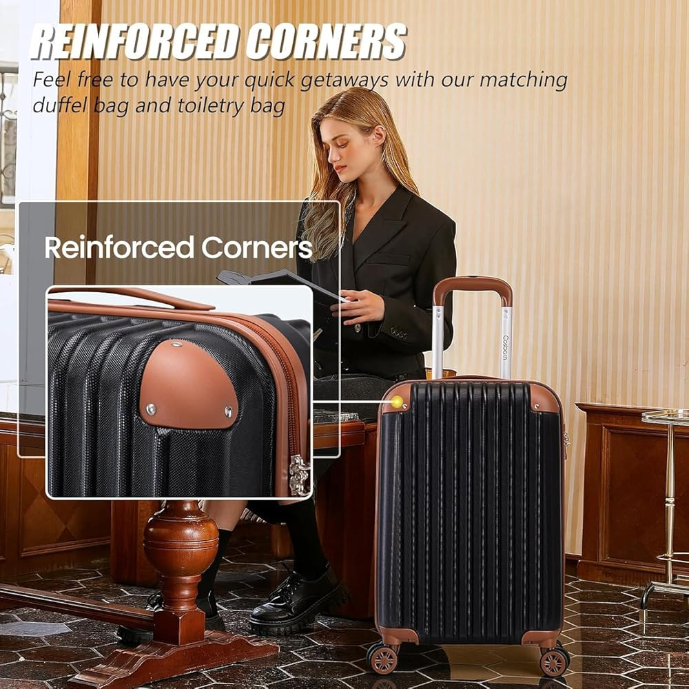 Cosbarn Carry On Luggage Sets 3 Piece, 20 Inch Luggage 22x14x9 Airline Approved with Wheels and T... | Amazon (US)
