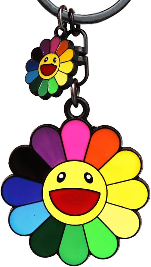 Keychain,Cute keychain,Car key chain,Smile Flower Bag Charms Accessories for women and girl | Amazon (US)