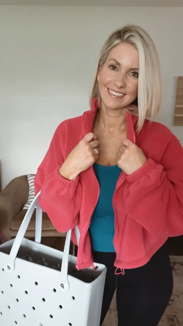 amazon fleece zip up • amazon tank • easy athleisure outfit 

wearing size medium in pants, tank top, and jacket 

#LTKfindsunder50 #LTKmidsize #LTKstyletip