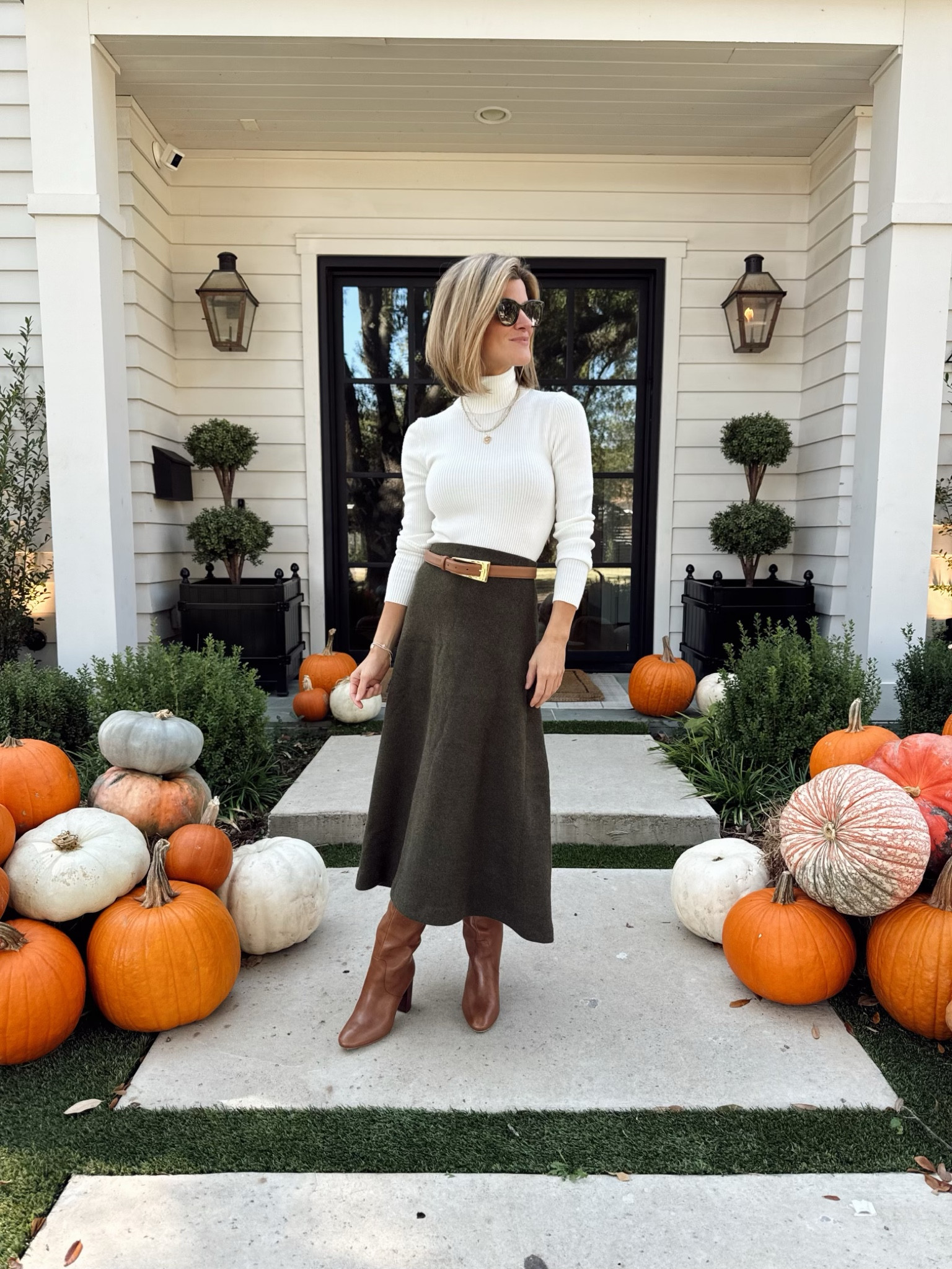Thanksgiving outfit inspo - wearing xs in top, XXS in skirt + got skirt hemmed for length 