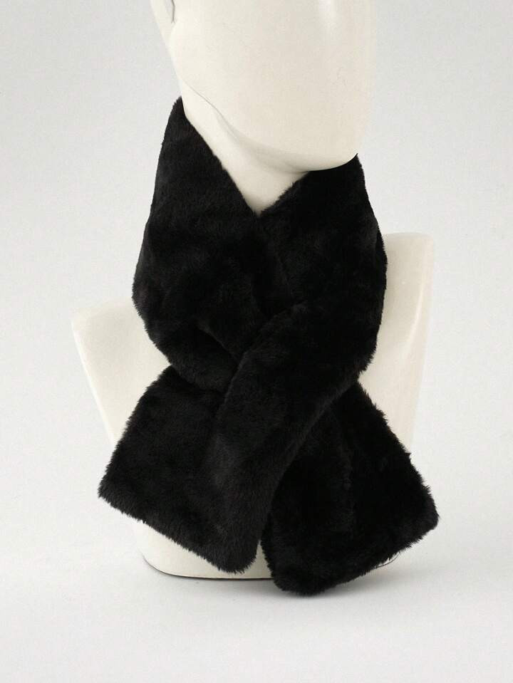 1pc Ladies' Khaki Soft Long Scarf With Texture And Bowknot Decor For Daily, Shopping Or Travel | SHEIN