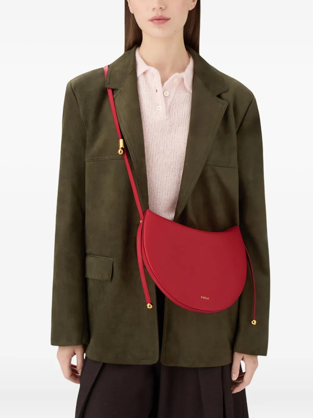 Furla Small Moonstone Shoulder Bag | Red | FARFETCH IE | Farfetch Global