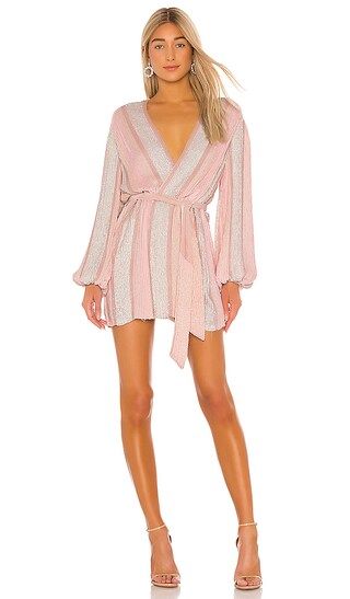retrofete Gabrielle Robe Dress in Pastel Pink Stripes from Revolve.com | Revolve Clothing (Global)