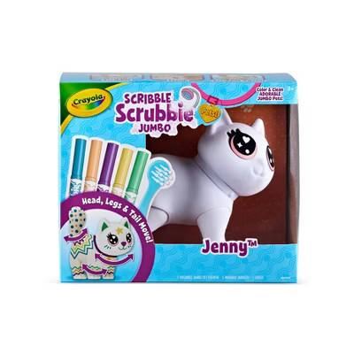 Crayola Scribble Scrubbie Jumbo Pet Cat- Jenny: Drawing & Coloring Kit, Markers, Christmas, Ages 3+ | Target