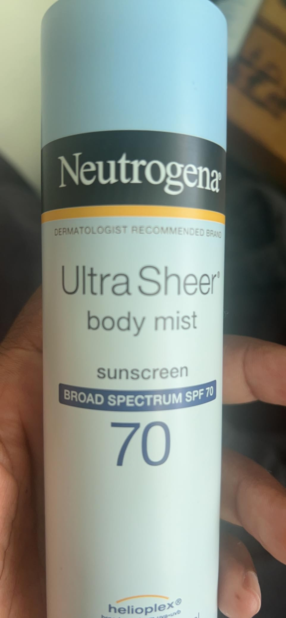 Neutrogena Sunscreen Spray, Ultra Sheer ® Body Mist, Broad Spectrum SPF 70, Non-Greasy Water Res... | Amazon (US)
