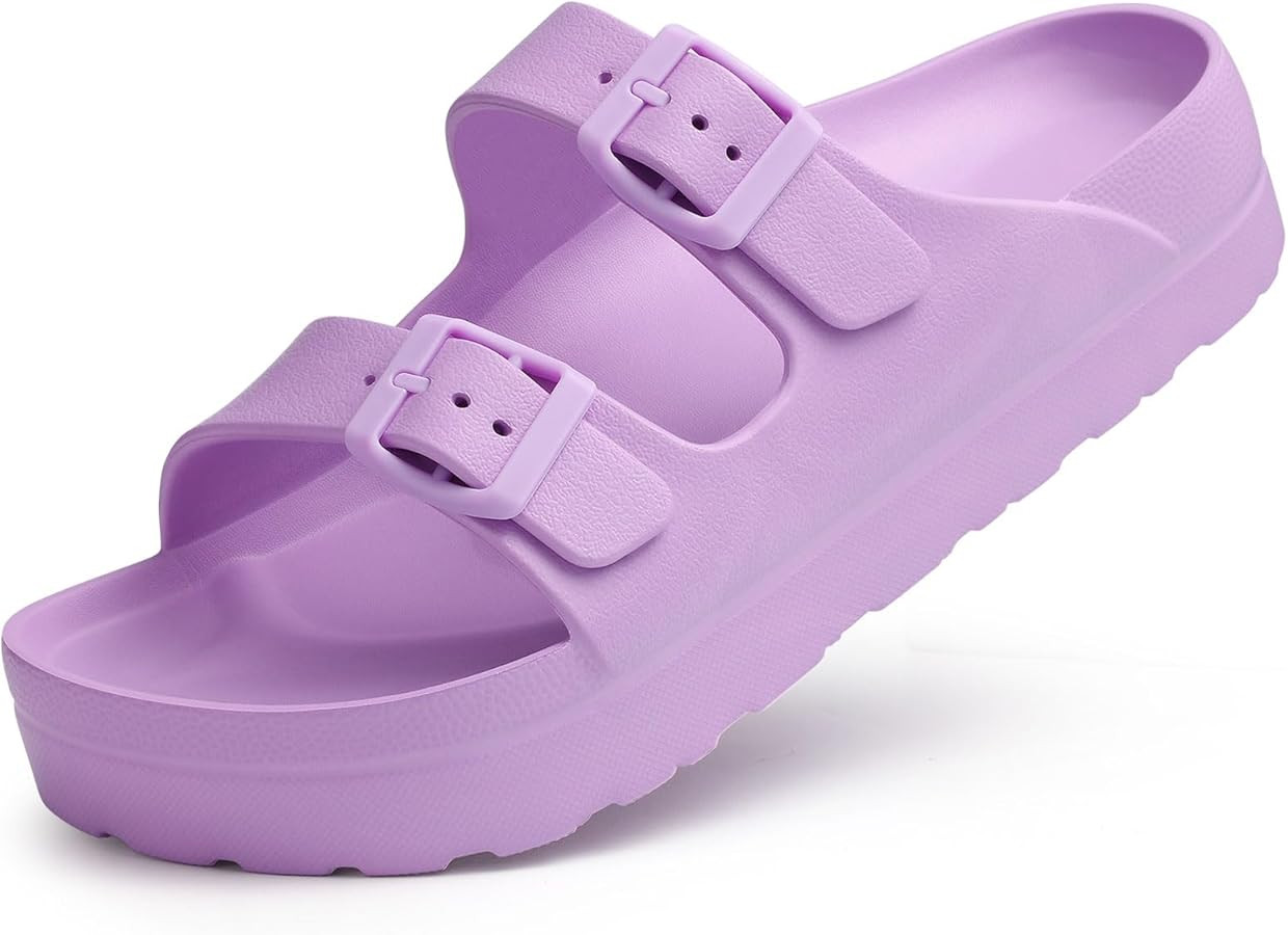 Women's Platform Sandals with Arch Support, Chunky Lightweight Foam Slip on Slides, Comfortable S... | Amazon (US)