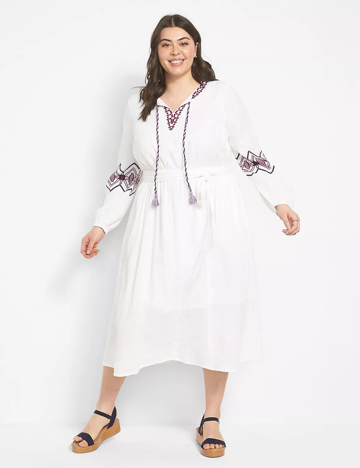 Embroidered Midi Dress | LaneBryant | Lane Bryant (US)