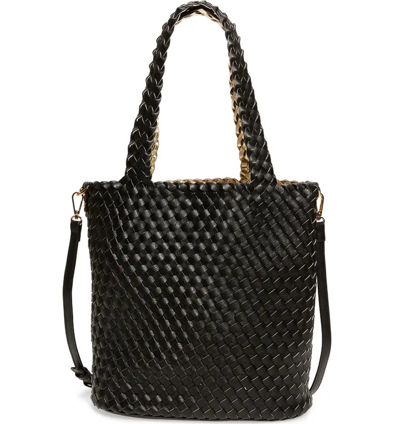 Ray Reversible & Convertible Woven Vegan Leather Tote | Nordstrom