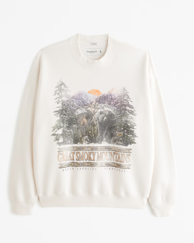 Women's Yellowstone Graphic Crew Sweatshirt | Women's Tops | Abercrombie.com | Abercrombie & Fitch (US)