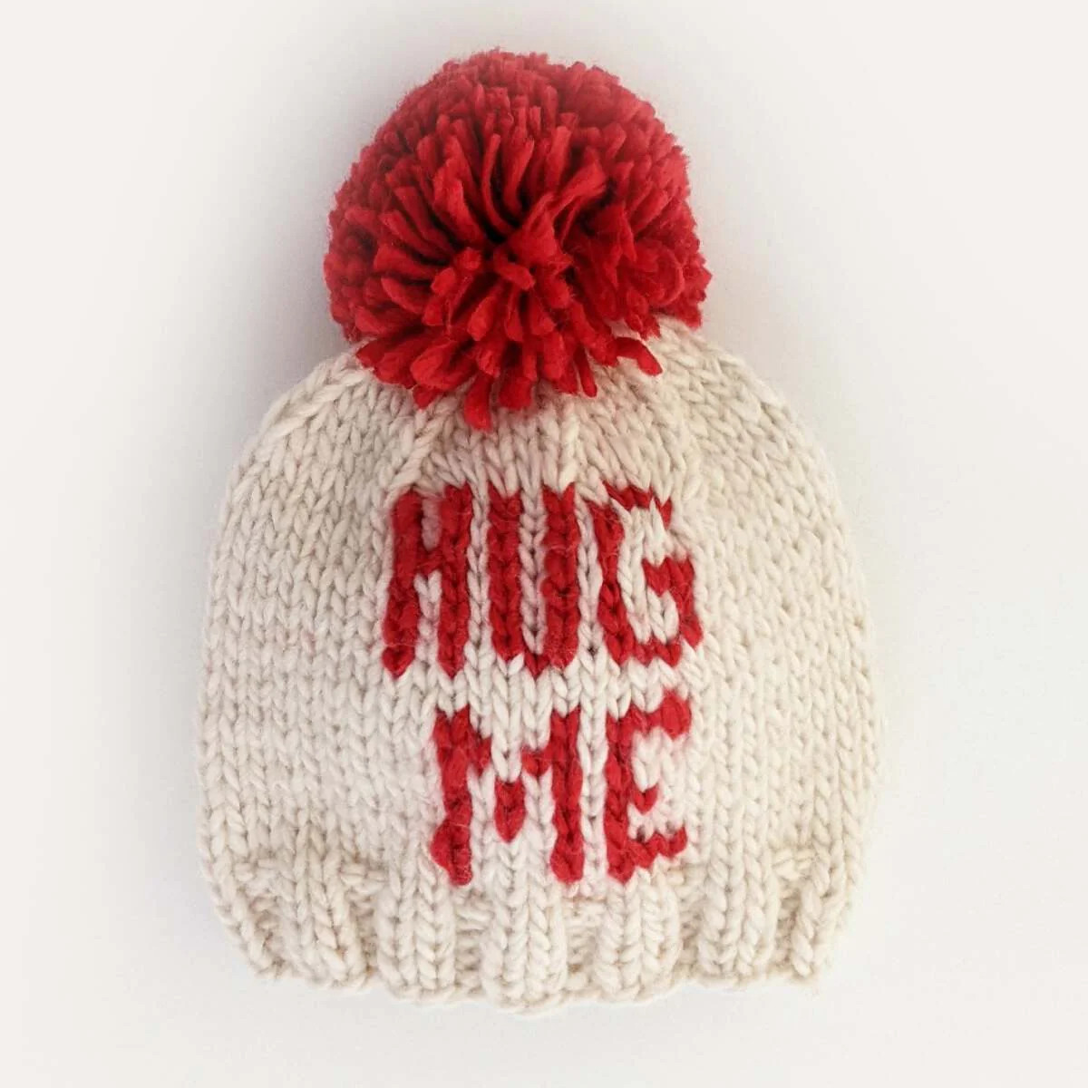 Valentine's Day Knit Pom Hat, Hug Me | SpearmintLOVE