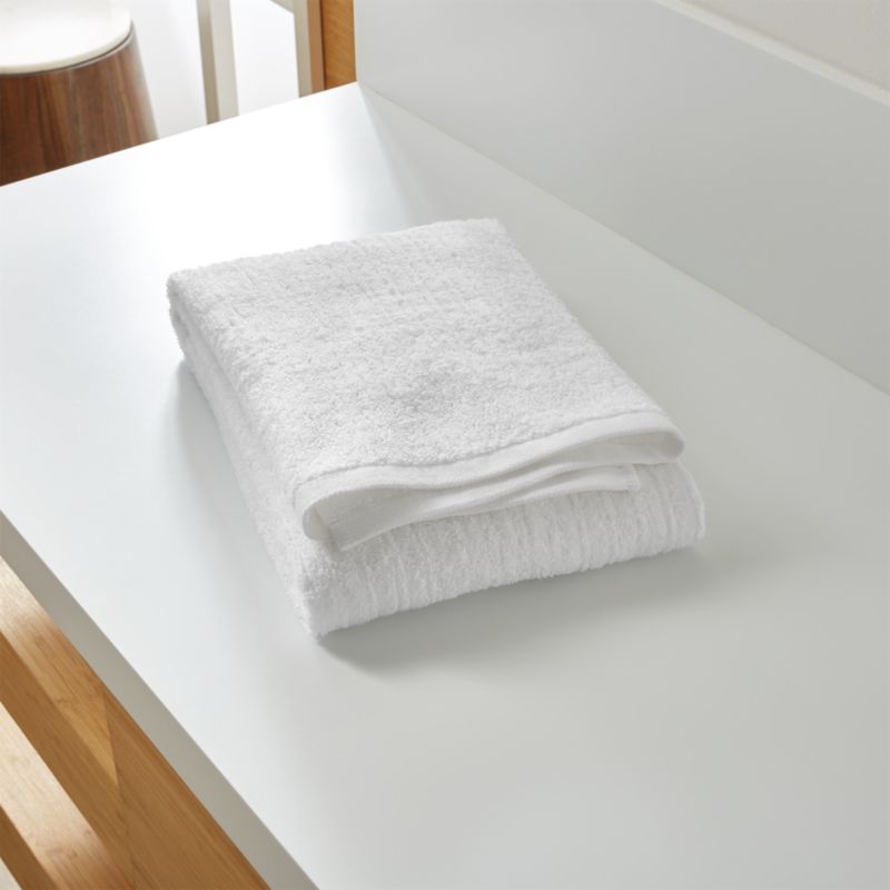 Ribbed White Bath Towel + Reviews | Crate and Barrel | Crate & Barrel