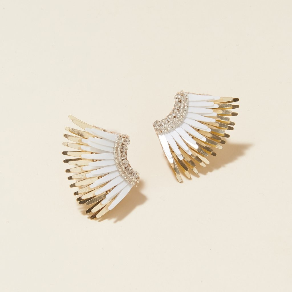 Mini Madeline Earrings White Gold | Mignonne Gavigan