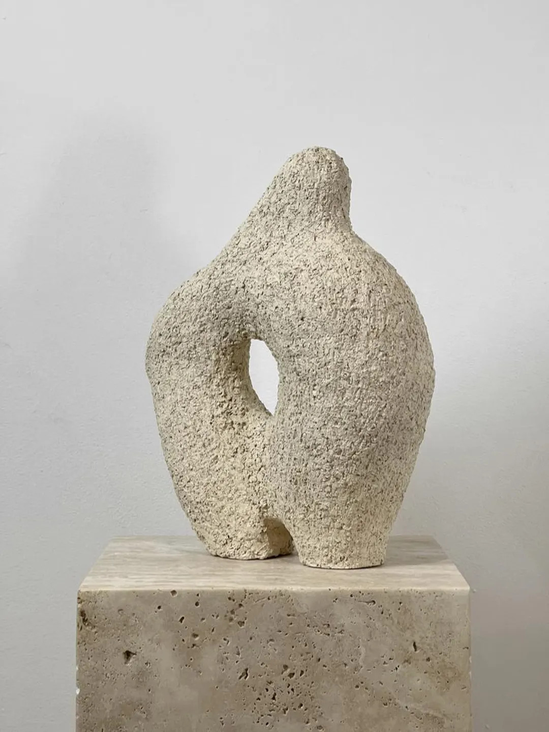 Abstract ceramic sculpture, stoneware art object, raw minimalist style, sculptural piece with a r... | Etsy (US)