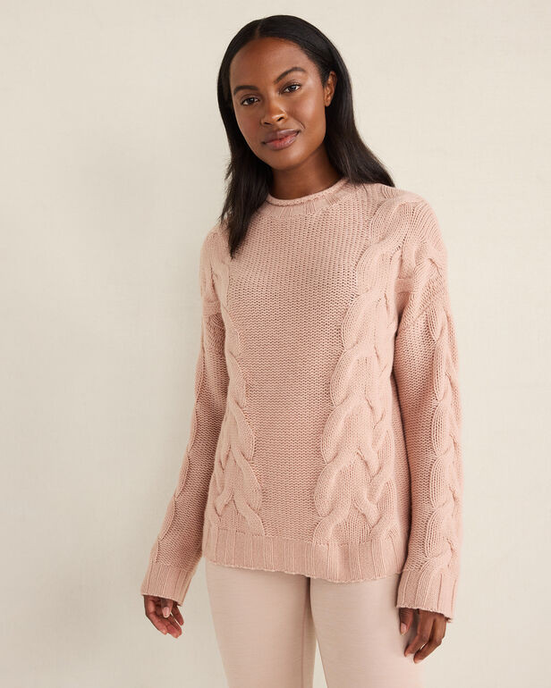 Cashmere Cable Roll Neck Sweater | Haven Well Within