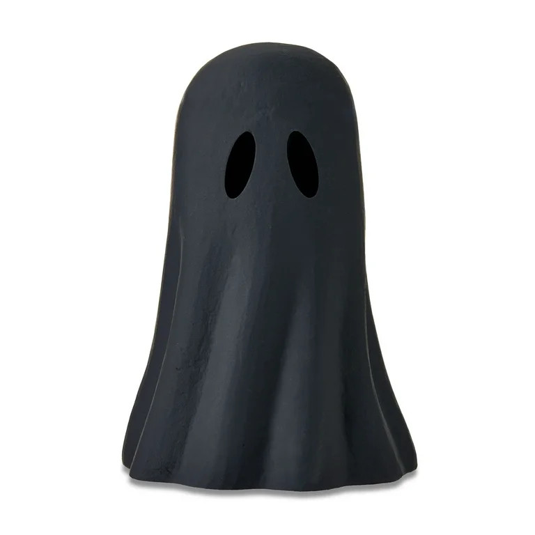 Paper Mache Ghost Black Tabletop Decor, 11" Height, Fall by Way To Celebrate | Walmart (US)
