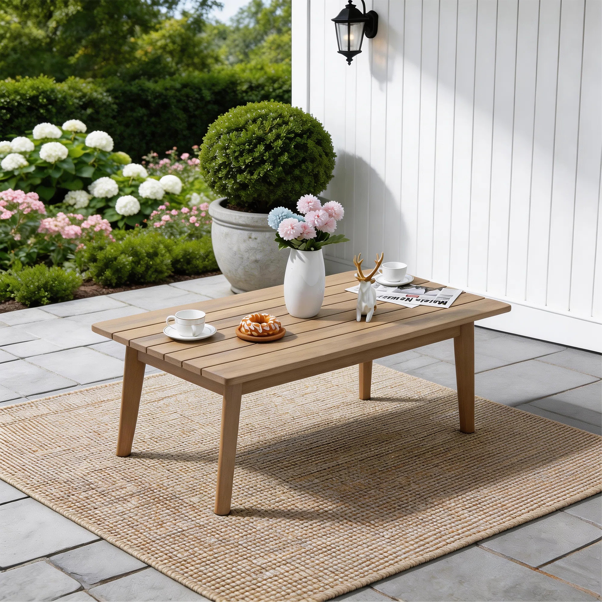 Solid Acacia Wood four leg single Coffee Table | Wayfair North America
