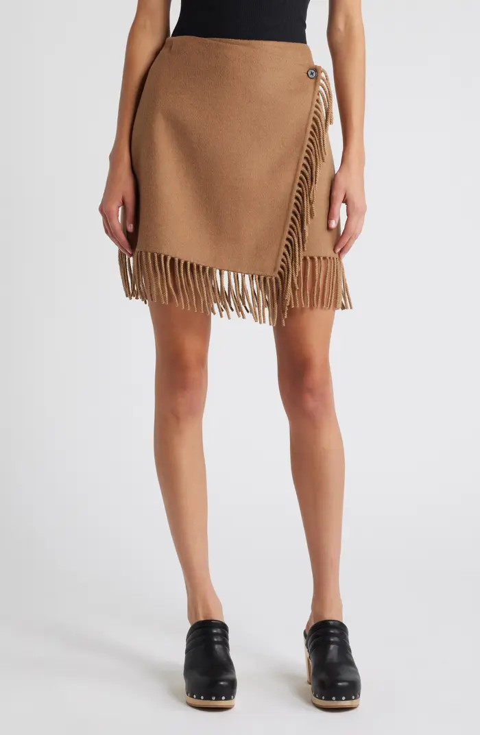 Rails Vista Fringe Detail Wool Blend Skirt | Nordstrom | Nordstrom