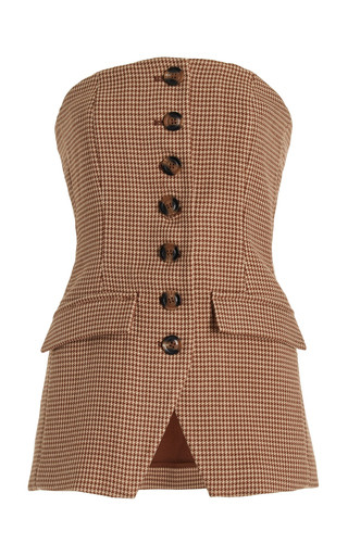 The Phoebe Checked Bustier Top | Moda Operandi (Global)