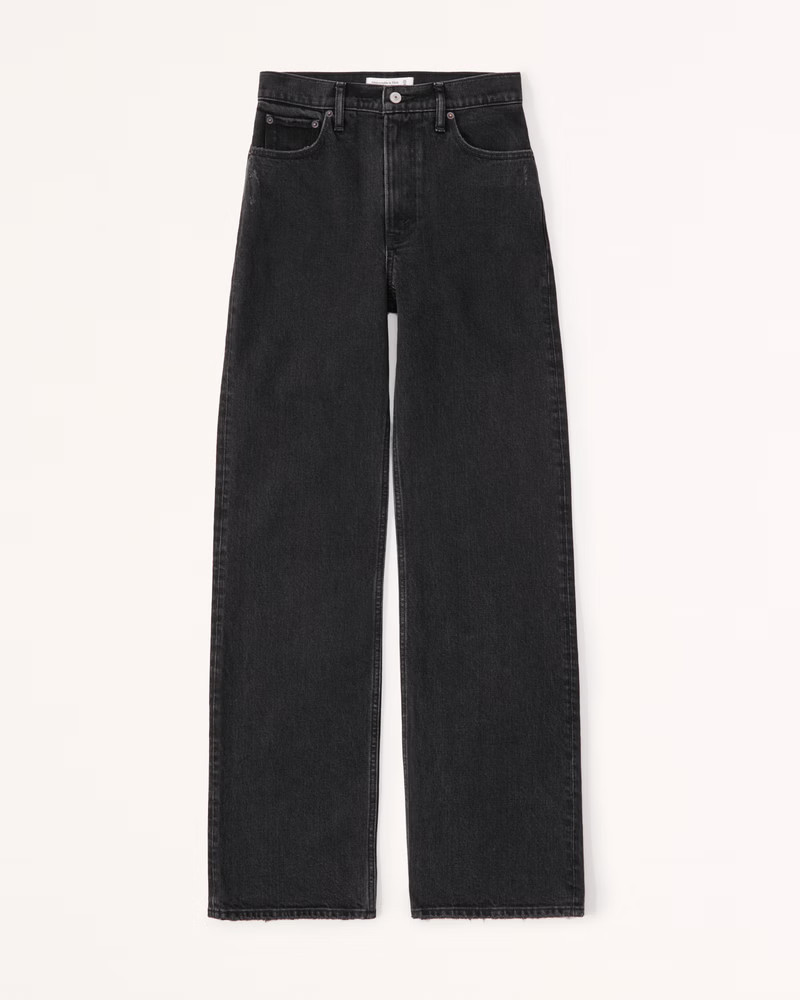High Rise 90s Relaxed Jean | Black Jeans Outfit | Abercrombie Jeans | Work Pants | Fall Pants | Abercrombie & Fitch (US)