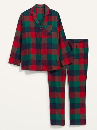 Patterned Flannel Plus-Size Pajama Set | Old Navy (US)