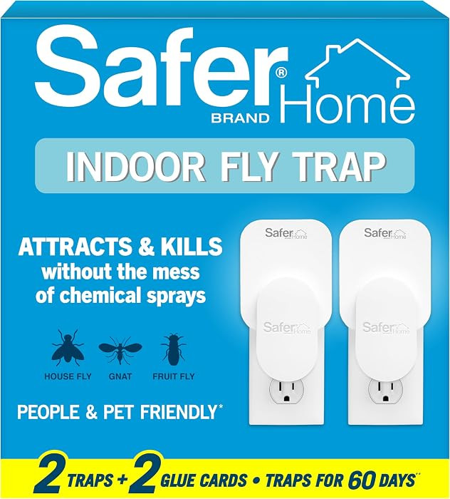 Safer Home Flying Insect Trap, Plug-in Fruit Fly Trap for Indoors, 2-Pack | Amazon (US)
