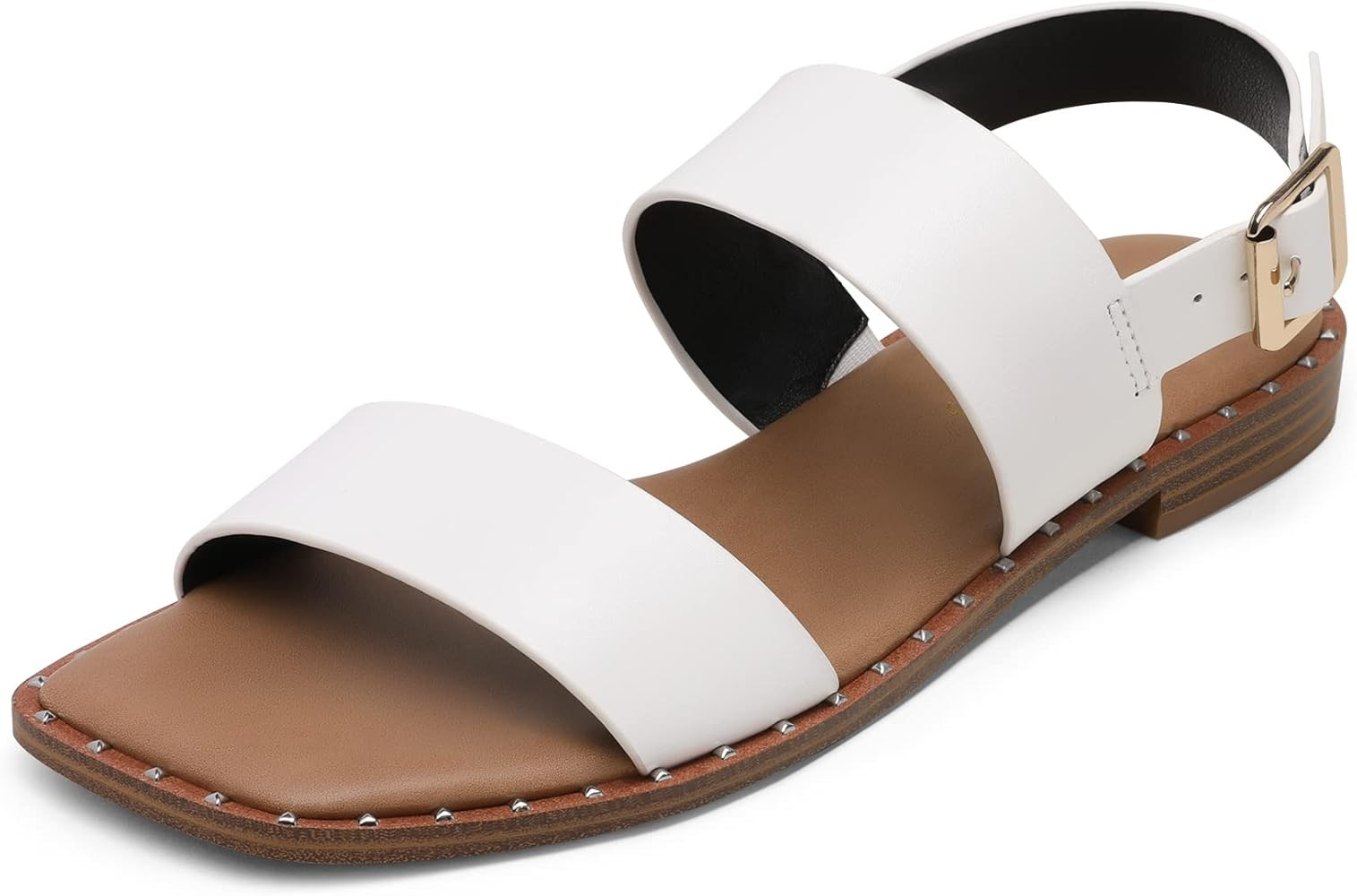 DREAM PAIRS Women's Summer Casual Dressy Cute Flat Sandals Comfortable Sexy Square-Toe Fashion On... | Amazon (US)