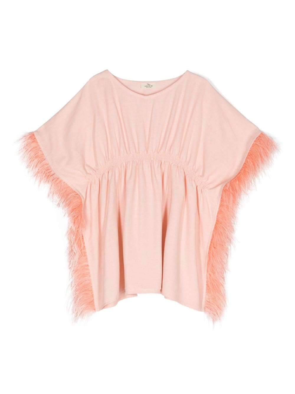 Andorine feather-trimmed dress - Pink | Farfetch Global