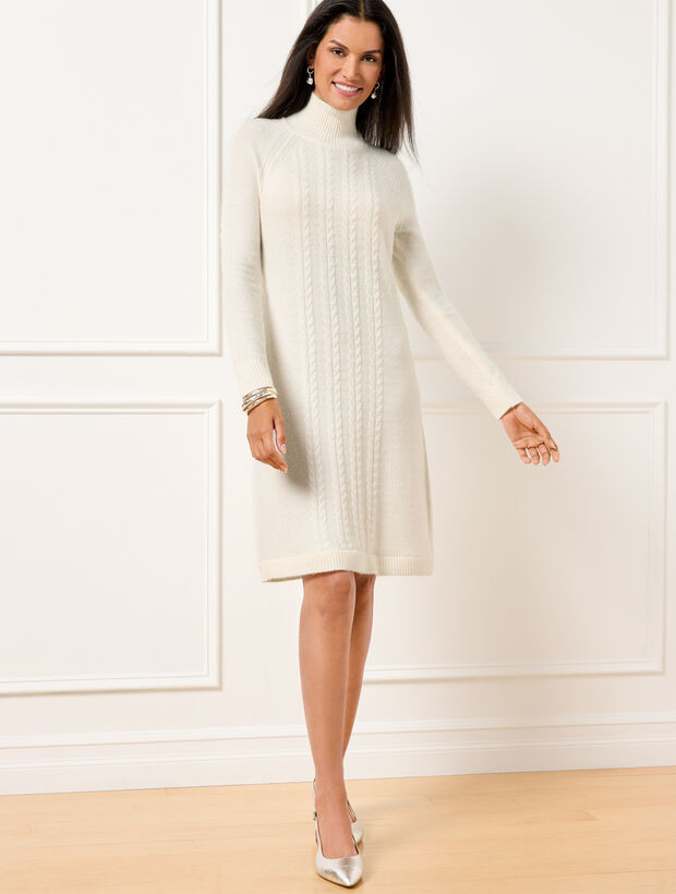 Cable Knit Rib Sweater Dress | Talbots