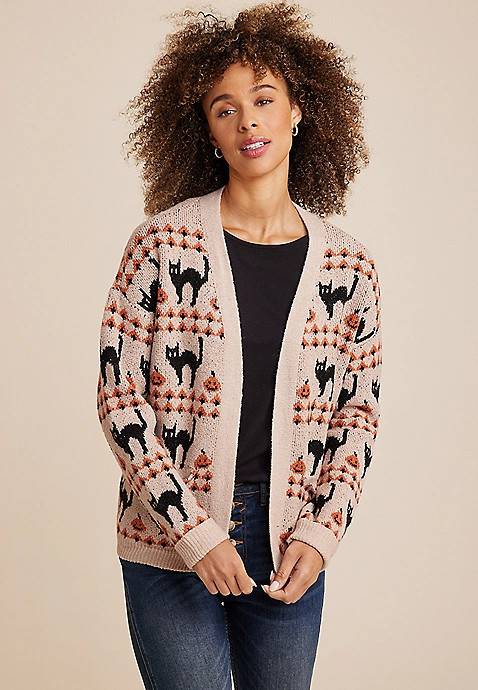 Halloween Cropped Cardigan | Maurices