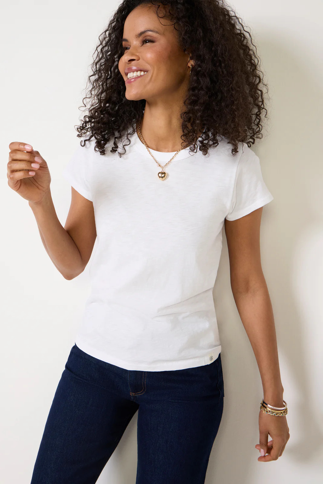 RAG AND BONE Women's The Slub Crew T-Shirt, Size XS, White | Evereve