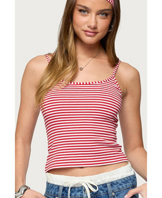 Edikted Womens Two Piece Striped Headband Tank Top - Macy's | Macy's