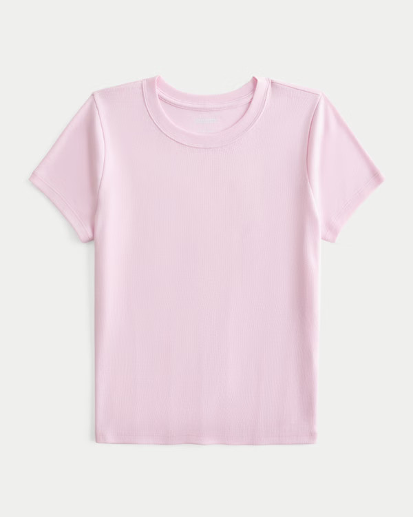 Women's Short-Sleeve Doe Print Crew Baby Tee | Women's Tops | HollisterCo.com | Hollister (US)