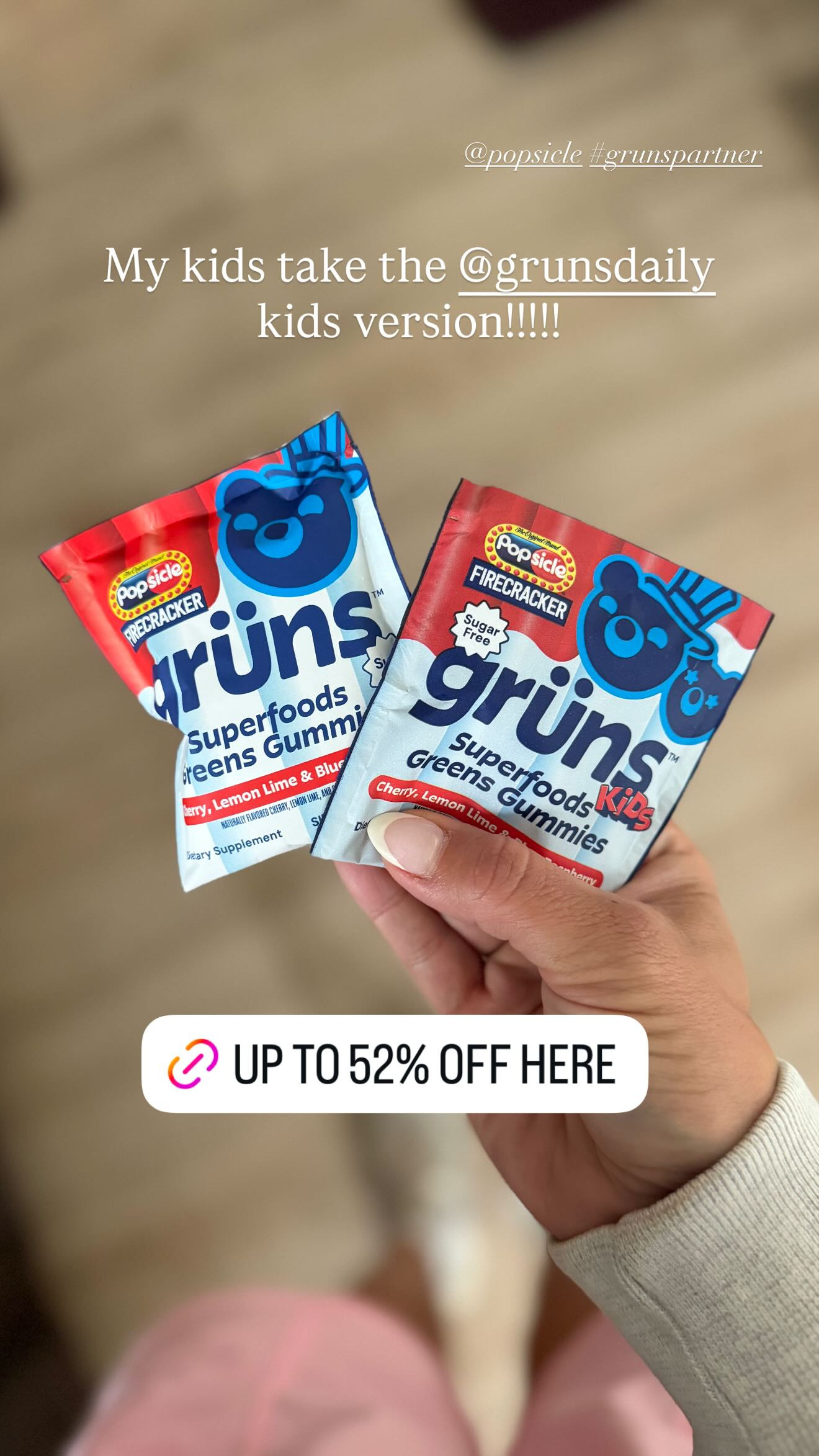 My kids happily take the Grüns Kids version and think it’s a treat. Up to 52% OFF with my link! 🍎✨💚 #KidsVitamins #HealthyKids #DailyNutrition #WellnessForKids #GrowingKids #FamilyFavorites #SuperfoodGummies #KidsHealth 
 

 #LTKKids
